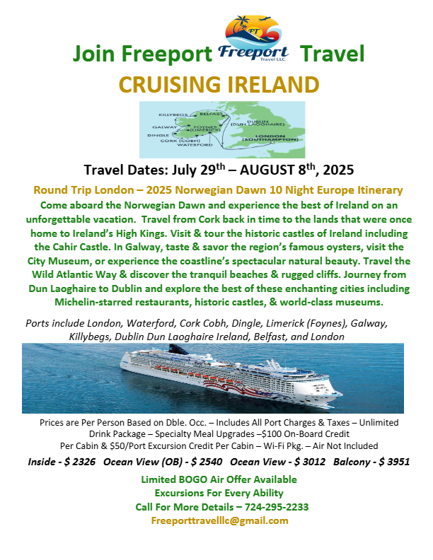 NORWEGIAN DAWN 10 NIGHTS EUROPE INITERARY  JULY 29 TO AUGUST 8, 2025